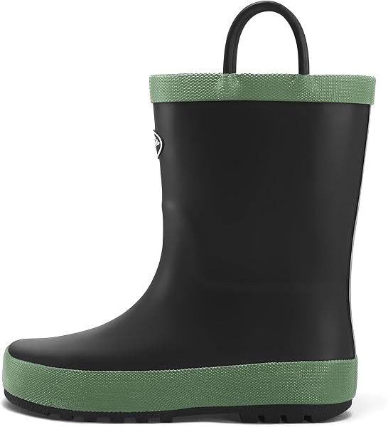 Kids Rain Boots, Waterproof Rubber Boots with Easy-on Handles | Amazon (US)