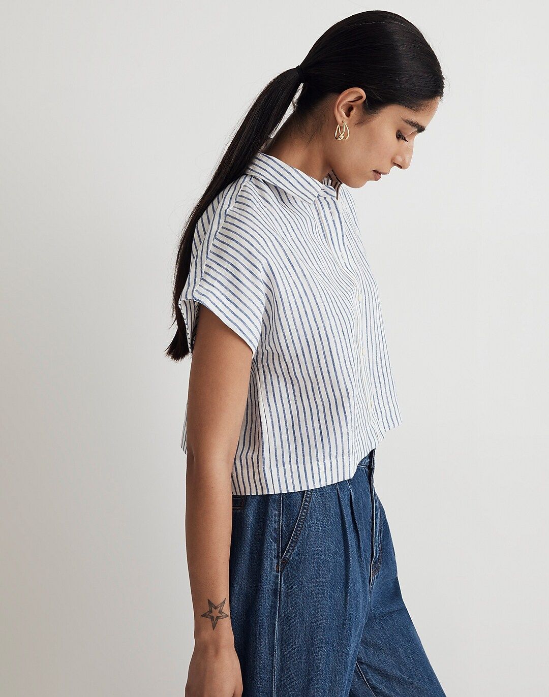 100% Linen Dolman Shirt | Madewell