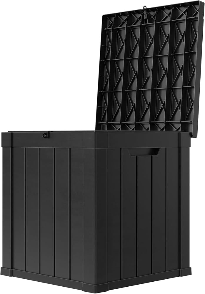 KFY 50 gallon deck box,All-weather resin material outdoorstorage box easy to install and portable... | Amazon (US)