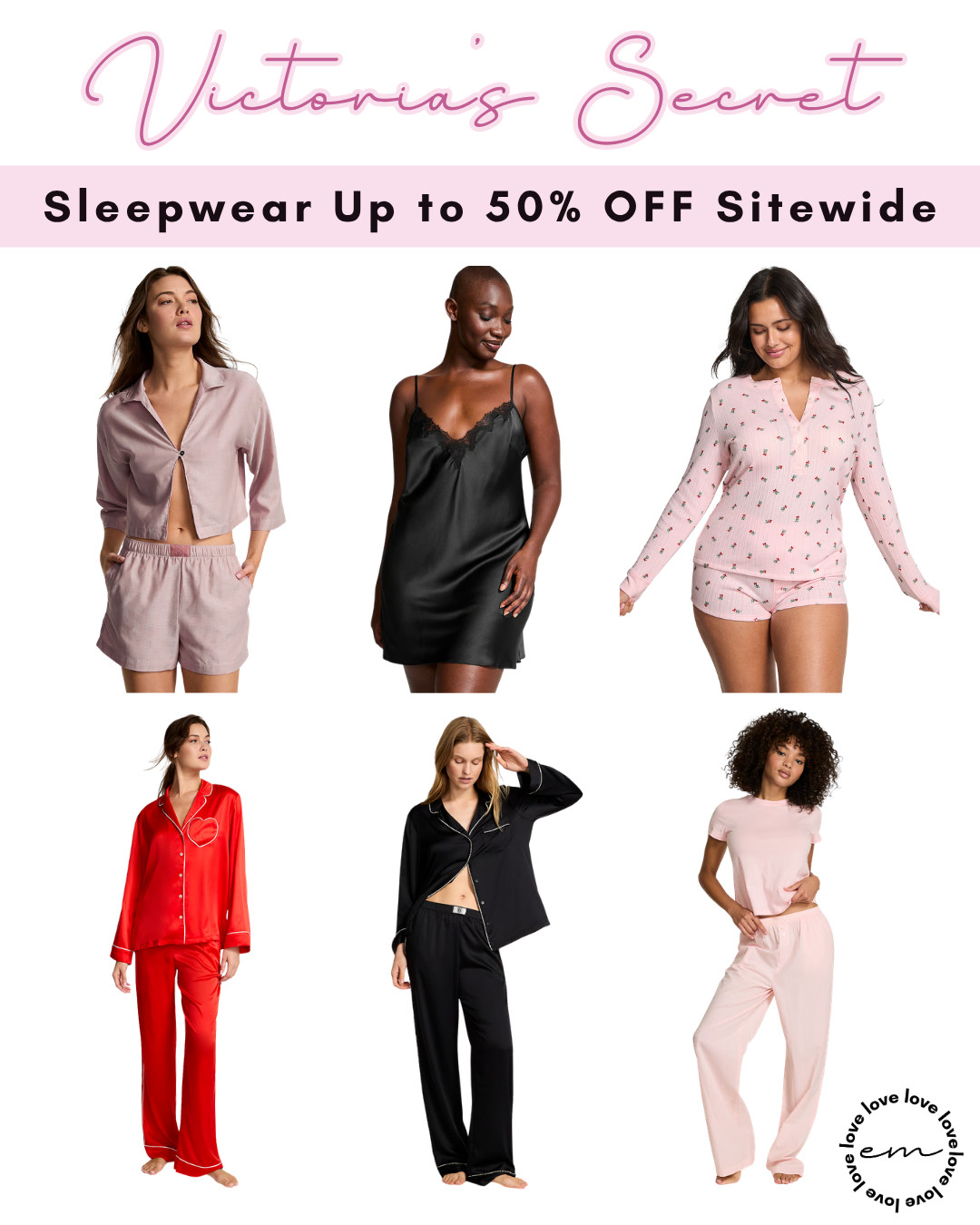 If you’ve been wanting to upgrade your pajamas, this is such a good time to grab a few sets without overspending. These are the kind of pieces you’ll reach for on repeat. I’ve been refreshing my sleepwear lately and I’m so excited about this Victoria’s Secret sale,up to 50% off sitewide. They’re the perfect mix of comfort and cute. The fabrics are super soft and breathable (think silky satin, lightweight cotton, and cozy modal), and everything just feels really well-made without being overly delicate. I love that the fits are relaxed, easy to lounge in, sleep in, and even wear around the house during slow mornings. pajamasets, loungewear, victoriasecret, nightwear 

 #LTKootd #LTKSaleAlert #LTKMidsize