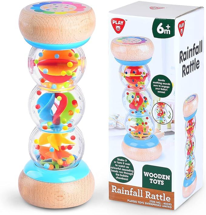 Rainmaker - 7 inch Wooden Rain Stick Montessori Toys for Babies 6-12 Months,Baby Rattle Shaker Se... | Amazon (US)