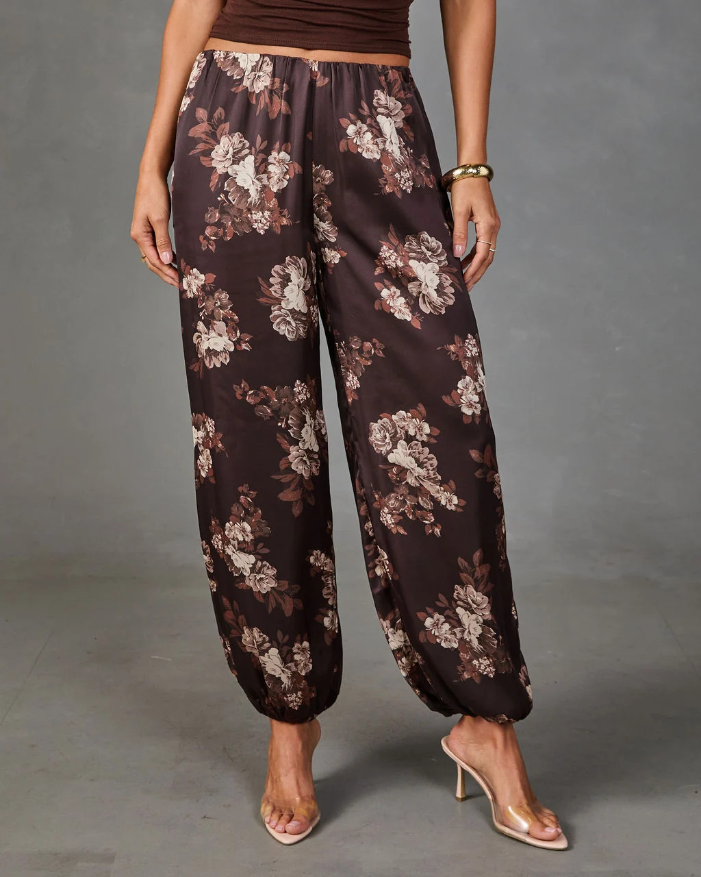 Warm Whimsy Floral Satin Balloon Pants | VICI