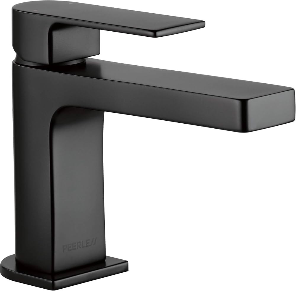 Peerless P1519LF-BL-LPU Handle Lavatory Faucet Single Hole, 1.0 GPM Water Flow, Matte Black | Amazon (US)