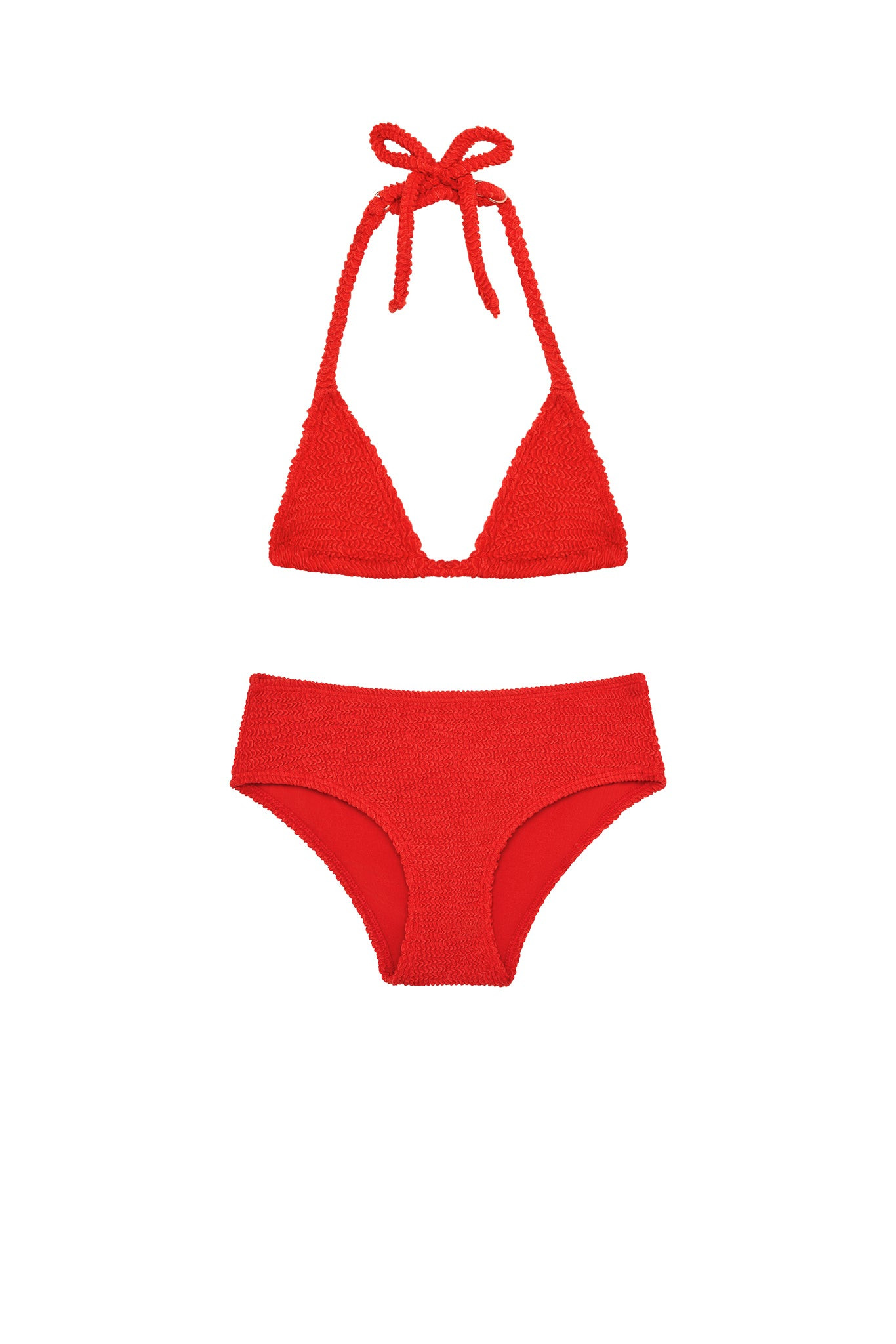Palma Top & Seychelles Bottom Set - Chili Pepper Crinkle | Monday Swimwear