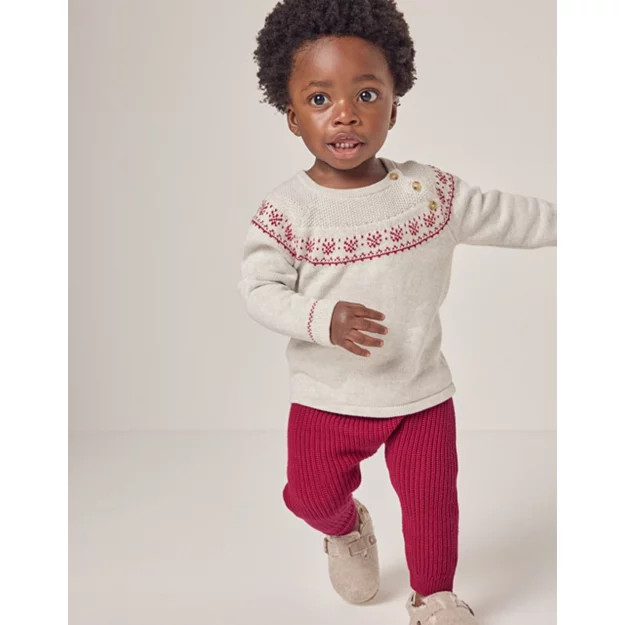 Organic Cotton Fair Isle Jumper & Ribbed Leggings Set (0–18mths) | The White Company UK & ROW