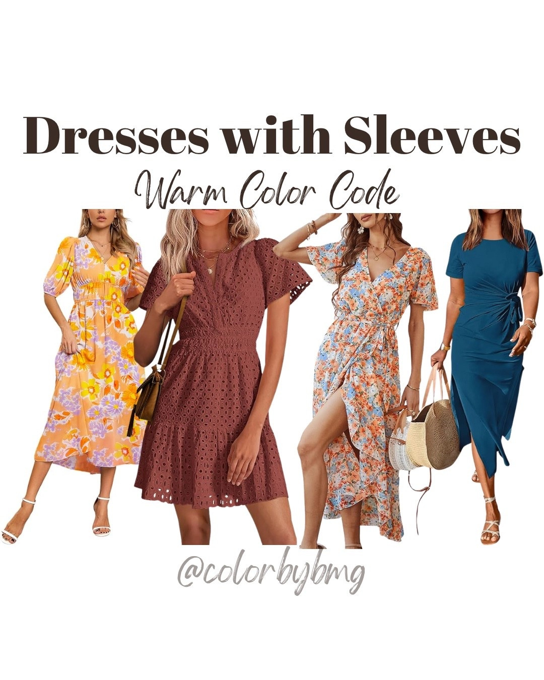 Warm Color Code:
Colors: 
1. Orange-a
2. Brown Red
2. Yellow Floral
4. Cyan

Warm Autumn 
Warm Springg
