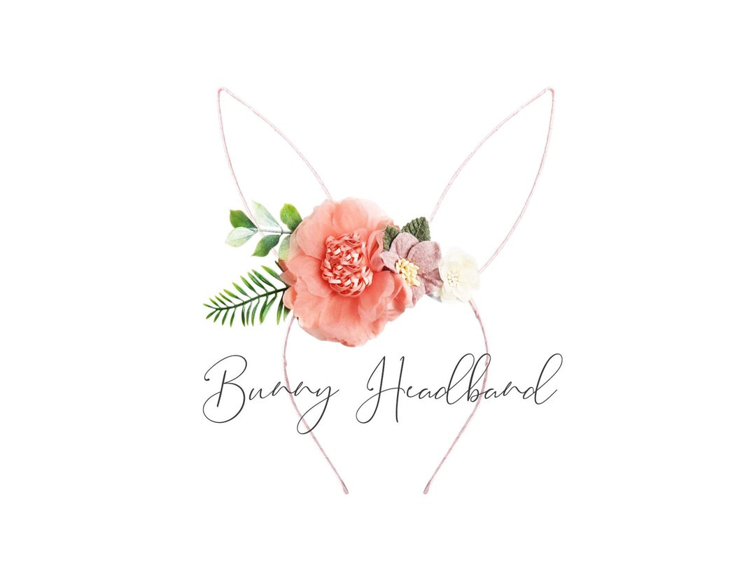 Bunny Headband, Floral Easter Bunny Headband, Boho Chic Bunny Ears Headband, Bunny Headband, Bunn... | Etsy (US)