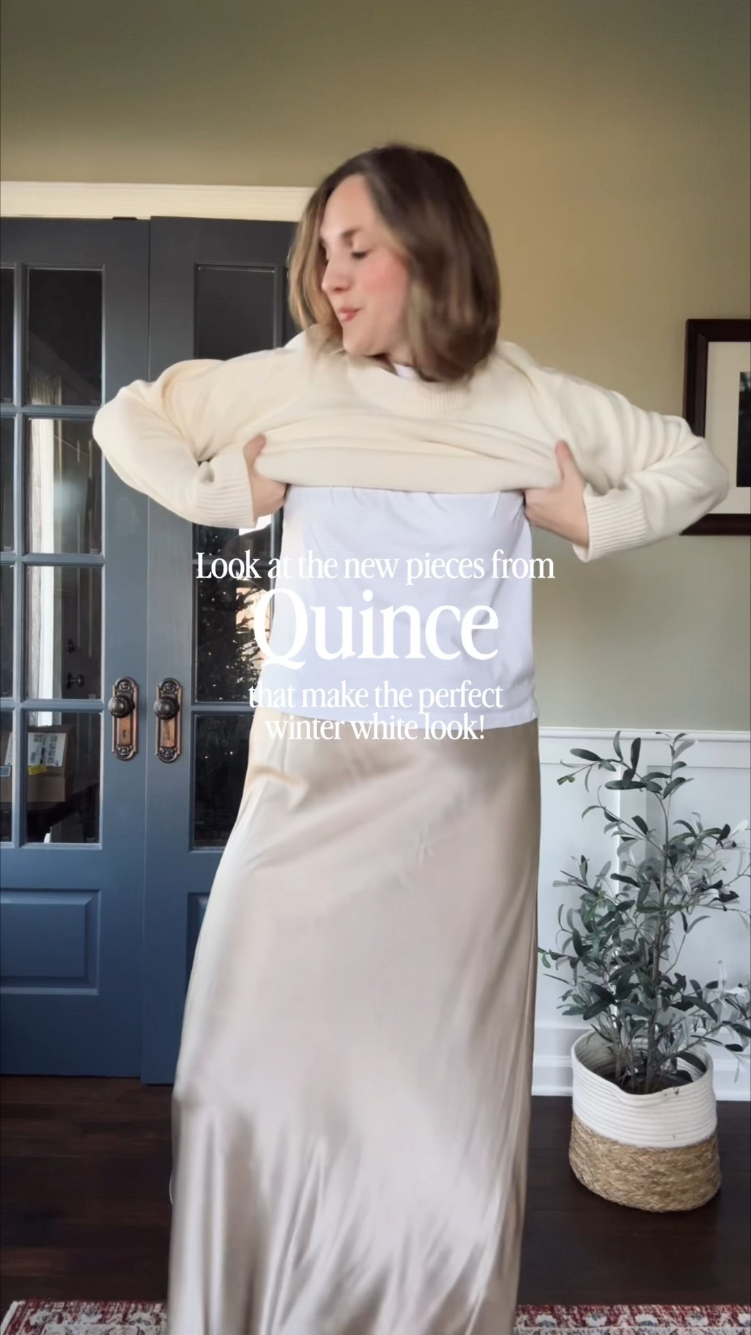 My new Quince pieces for a Perfect Winter White Look to Carry me into Spring! 

Sweater - tts
Skirt - Up a size 
Shoes- tts 
Bag- Taupe 
Tee - Old Navy - 100% cotton tts

#LTKgrwm #LTKOver40 #LTKSeasonal