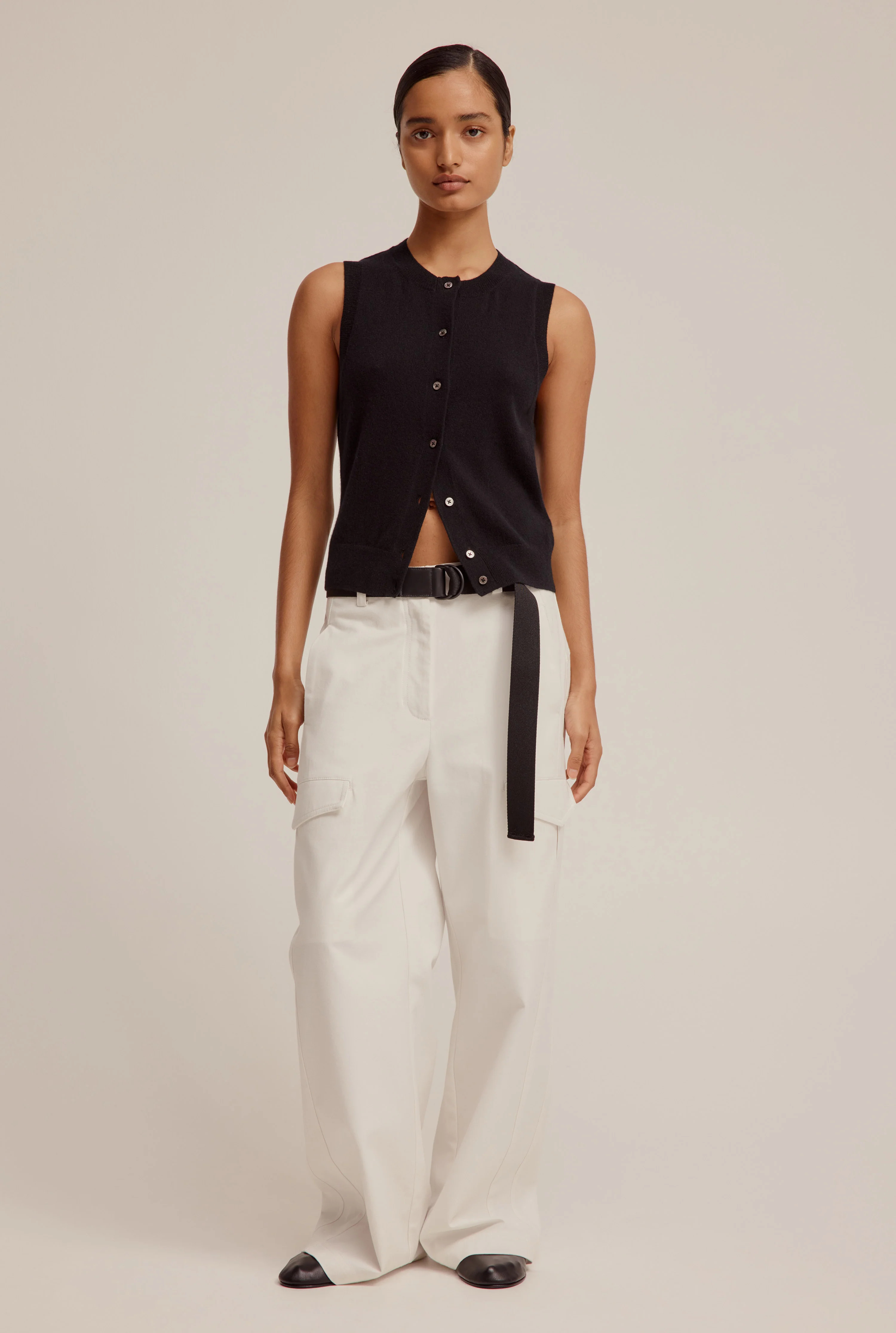 Cashmere Button Tank | Venroy AU