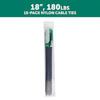 Utilitech 18-in Nylon Zip Ties Black with Uv Protection (15-Pack) | Lowe's