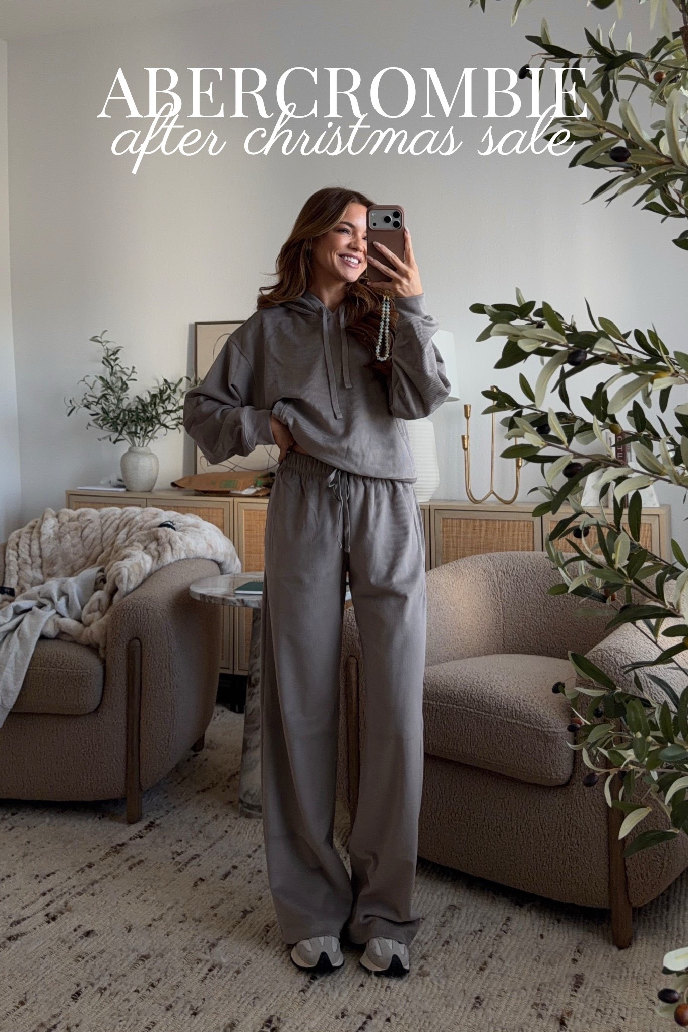 this set is soooo comfortable. the material is a luxe, corduroy, ribbed feel & i love the taupe color. wearing a small in the hoodie and a small regular length in the pants. pants are a little bit big on me but it has an adjustable drawstring waist so i was able to adjust it! my usual xs regular would have fit perfect though, so just stick to your usual size or go up if in-between! i’m 5’3 for reference.

sale, sale alert, sale finds, abercrombie, a&f, after christmas sale, michele jaliene

#LTKFindsUnder100 #LTKSaleAlert #LTKFindsUnder50