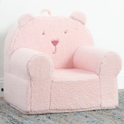 babyGap by Delta Children Sherpa Bear Chair, Blush | Ashley Homestore
