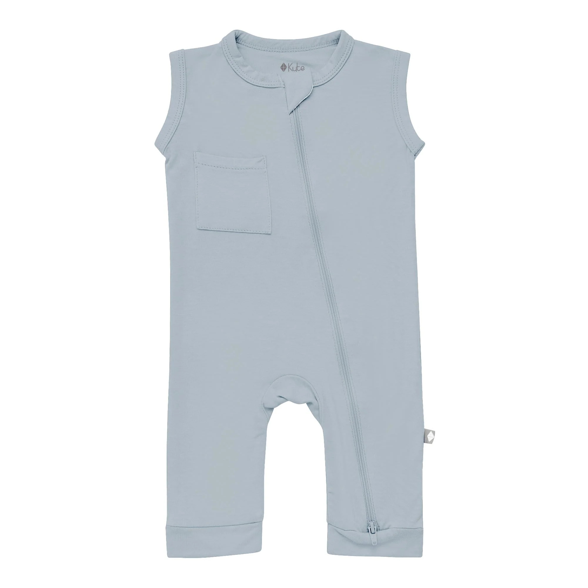Zippered Sleeveless Romper in Fog | Kyte BABY