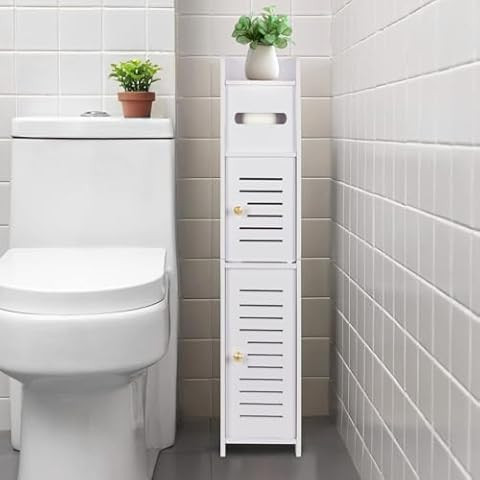TUOXINEM Storage Cabinet for Small Spaces, Over The Toilet Cabinet for Skinny Bathroom Storage Co... | Amazon (US)