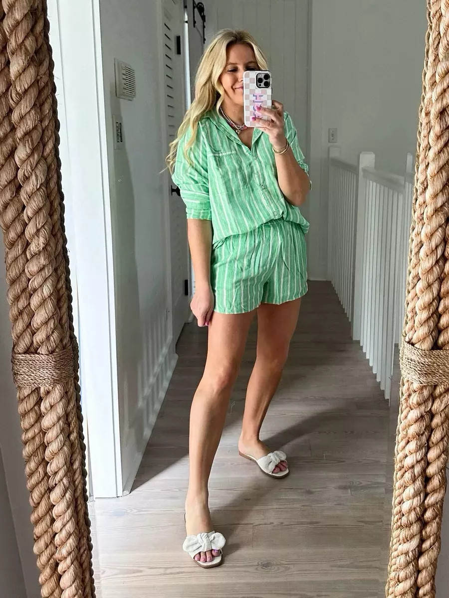 This green set is so cute for spring and summer! Great for lounge, cover up, or errands! Wearing smalls 

 #LTKFindsUnder50 #LTKStyleTip #LTKWatchNow