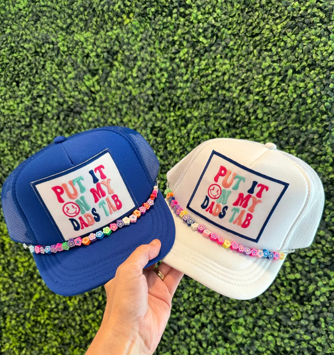 Put It on My Dads Tab Hat - Custom Colors - Foam Vintage Trucker Hat Unisex Adult and Youth Size ... | Etsy (US)