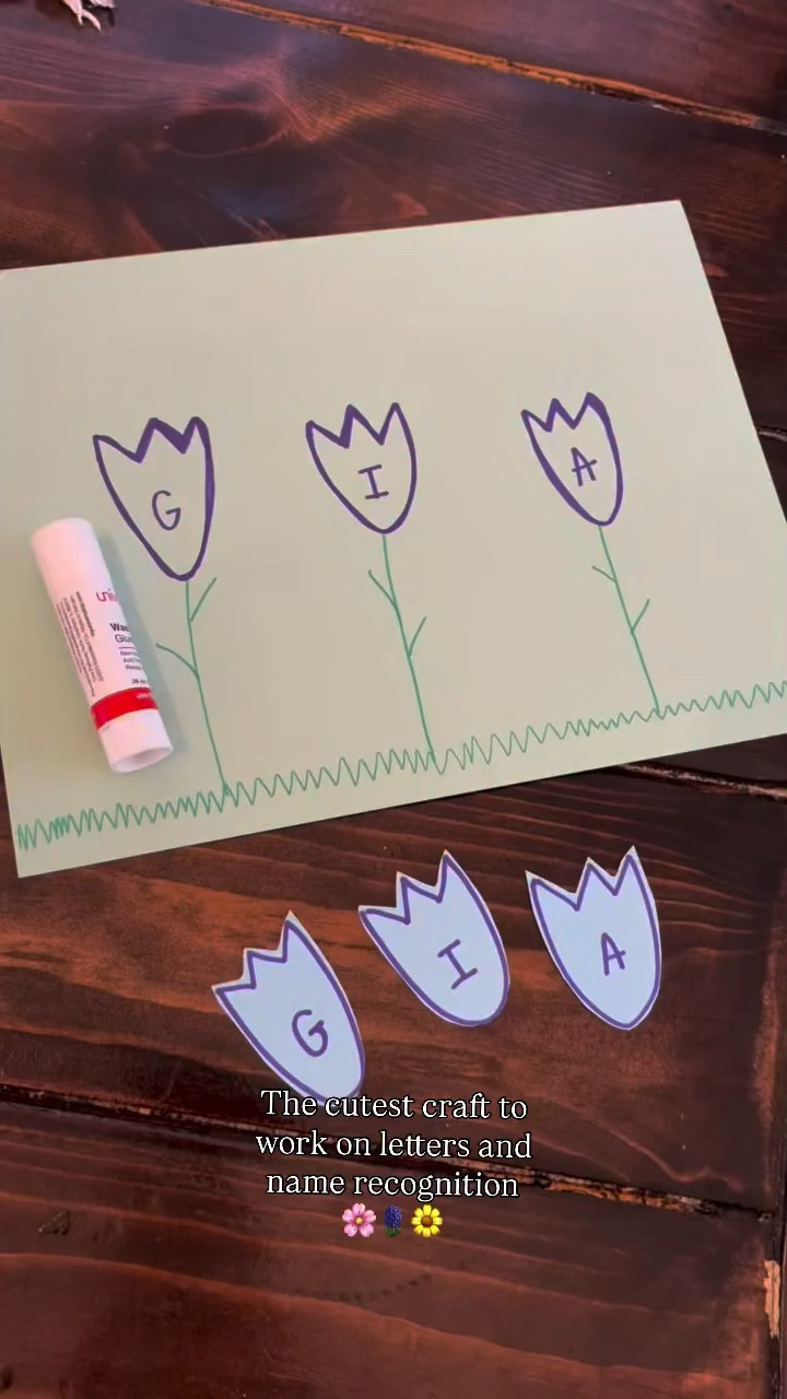 My toddler loves gluing and was so proud of herself matching the letters during this craft ☺️🌸🪻🌼

Perfect for spring and working on letter/name recognition! And you most likely have the supplies needed already around your house 🙌🏼

#toddlermom #crafty #spring #toddleractivities #momlife screen free activities | spring craft idea for toddlers | letter and name recognition | easy craft |