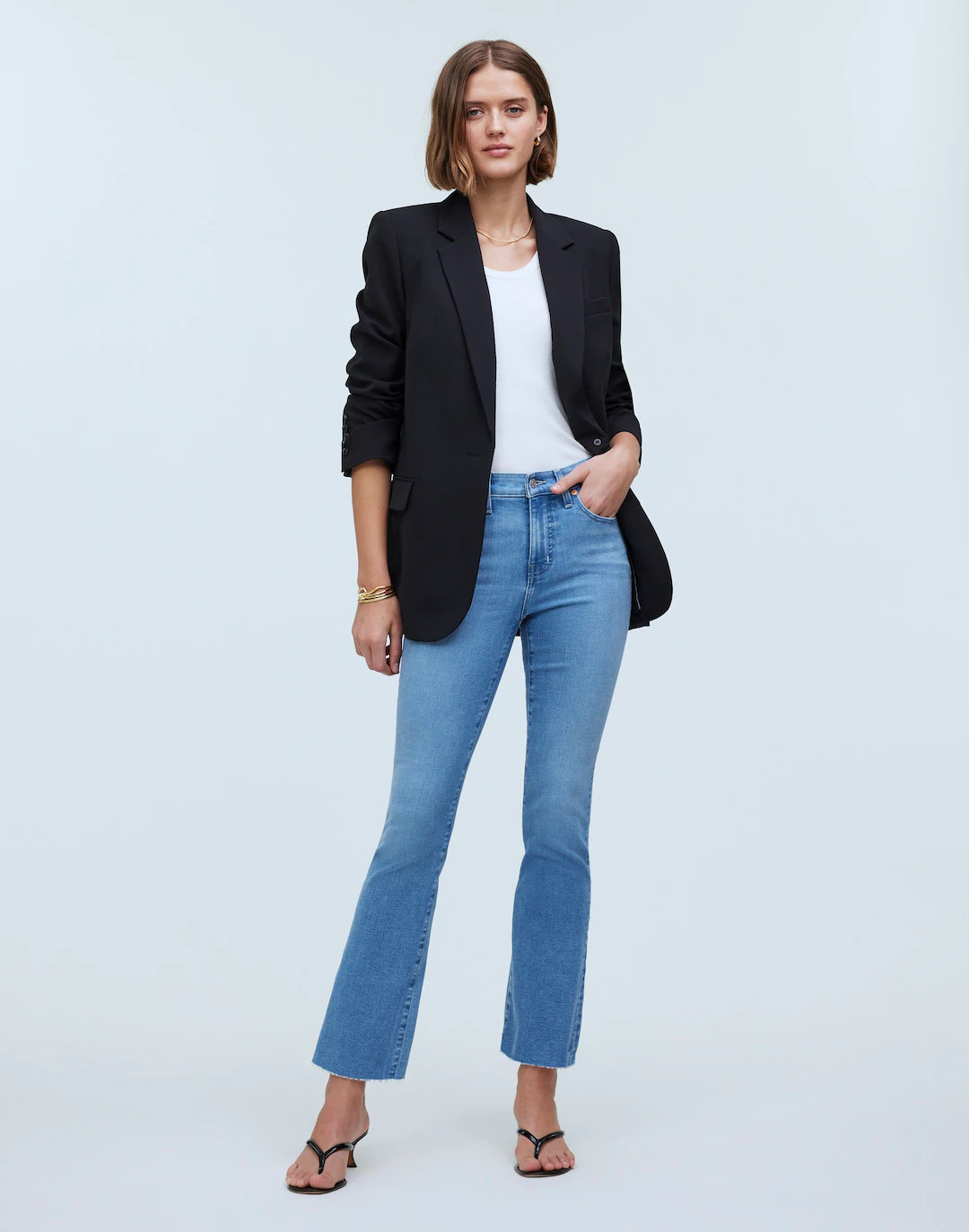 Kick Out Crop Jeans in Corley Wash: Raw-Hem Edition | Madewell