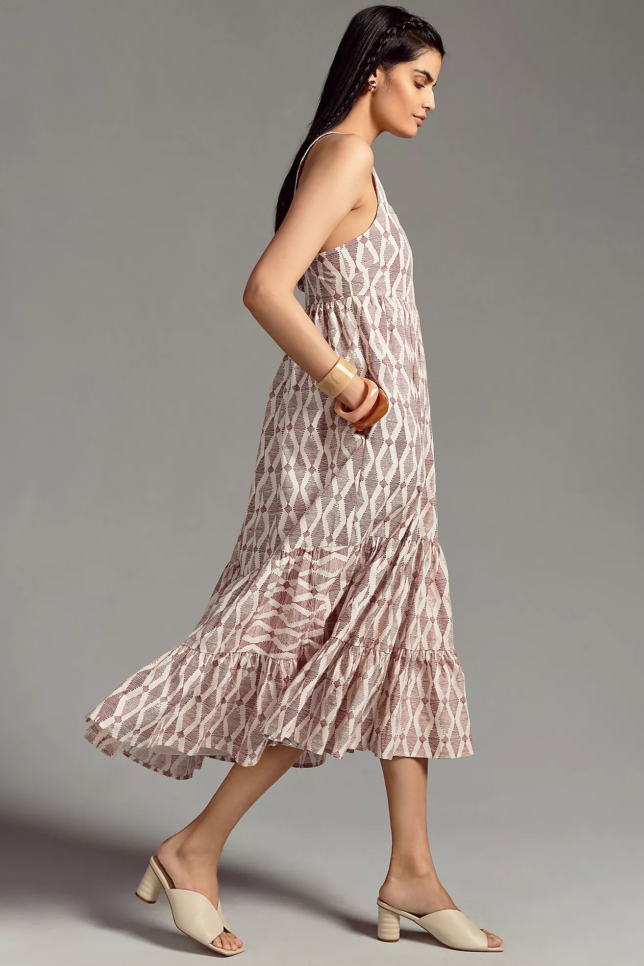 By Anthropologie Square-Neck Tiered Dress | Anthropologie (US)