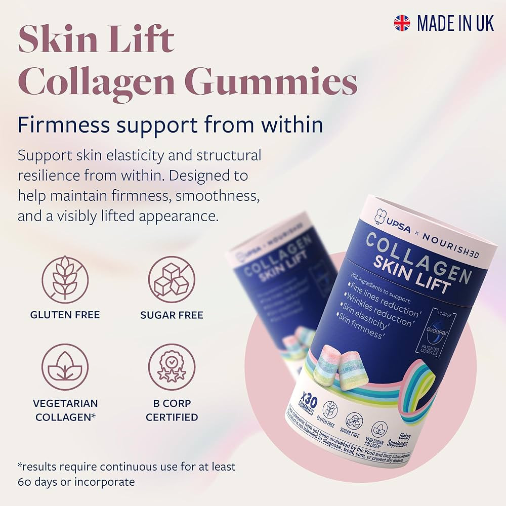Upsa Nourished Collagen Skin Lift 30ct \u2013 Ovoderm\u00ae Egg Membrane Complex with Vitamin C, ... | Amazon (US)