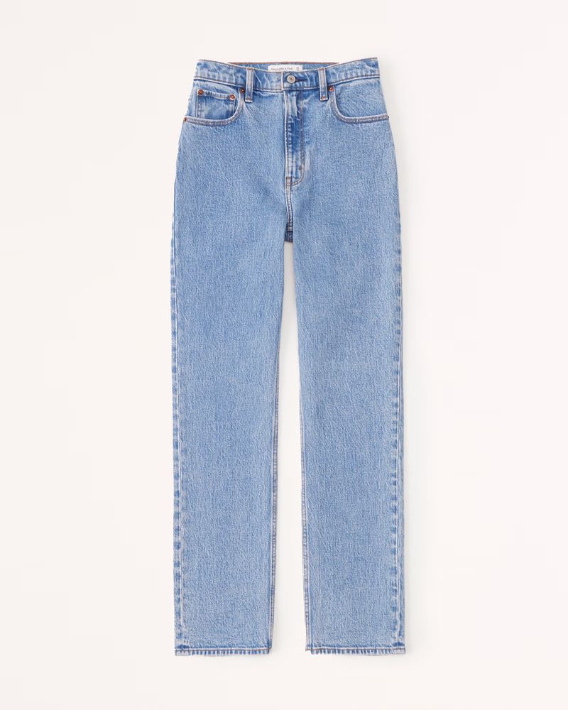 Women's Ultra High Rise 90s Straight Jean | Women's Bottoms | Abercrombie.com | Abercrombie & Fitch (US)