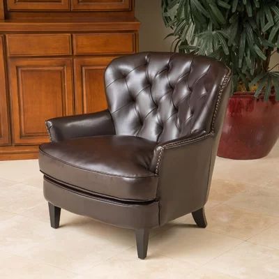Alicia Tufted Leather Arm Chair | Wayfair North America