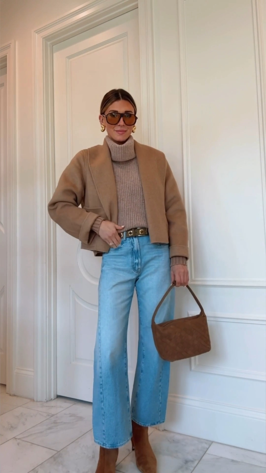 I'm wearing size small in my favorite crop coat and it fits true to size!

#LTKootd #LTKSeasonal