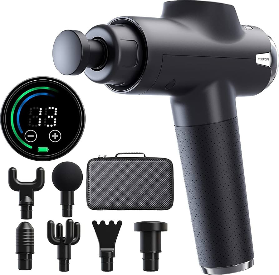 Fusion Black Pro Muscle Massage Gun Deep Tissue Percussion Muscle Massager Gun for Athletes Pain ... | Amazon (US)