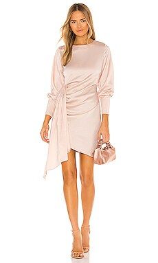 KENDALL + KYLIE Asymmetric Front Tie Dress in Champagne from Revolve.com | Revolve Clothing (Global)