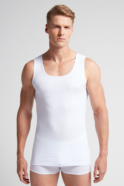 Intimissimi Superior Cotton Ribbed Tank Top Man White Size L | Intimissimi (US)