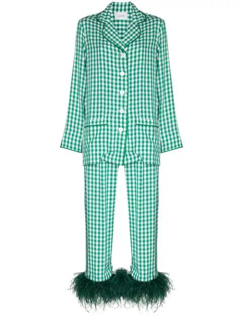 Party gingham-check pajama set | Farfetch (UK)