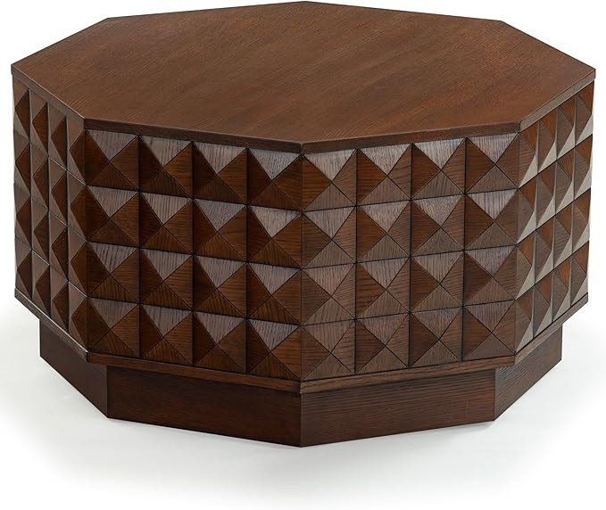 SAFAVIEH Couture Collection - Patty Walnut Octagon Coffee Table, Modern Fully Assembled Accent Co... | Amazon (US)