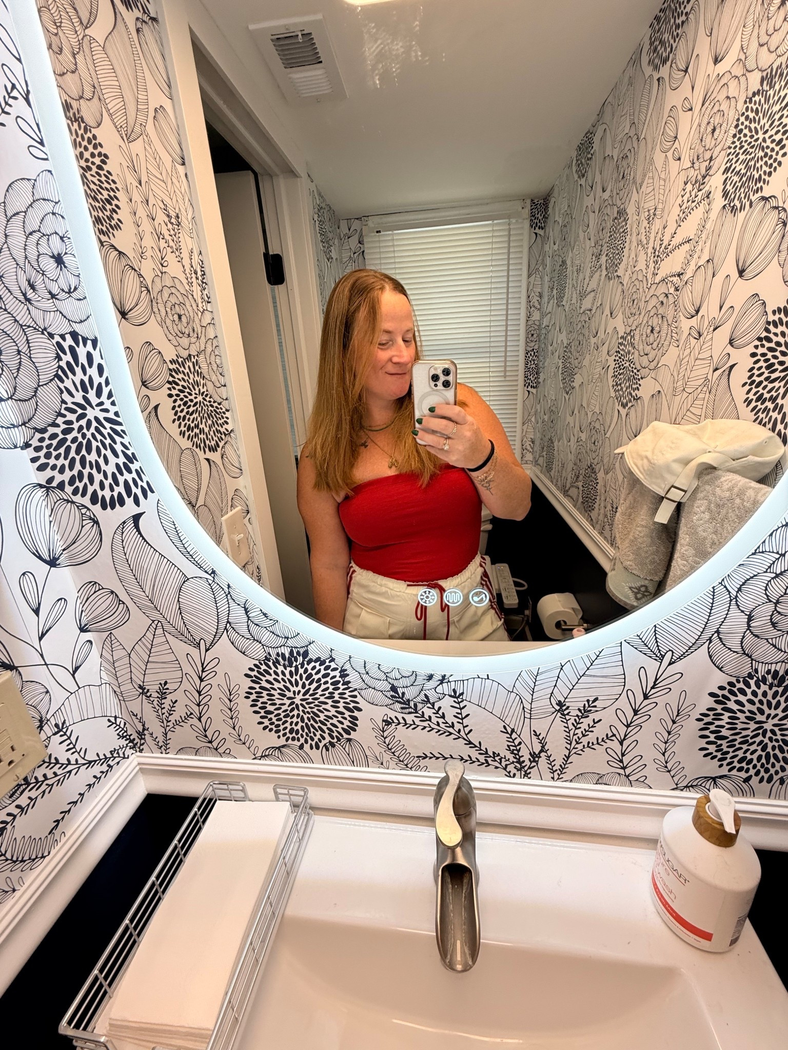 I just redid my powder room & im loving this mirror & my amazing wallpaper. 

#LTKFamily #LTKHome #LTKFindsUnder50