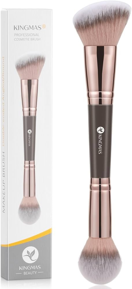 KINGMAS Foundation Makeup Brush, Double Ended Bronzer Brush Angled & Round Contour Brushes for Be... | Amazon (US)