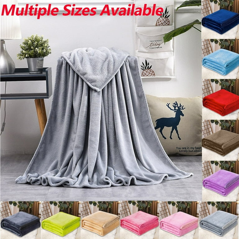 Dmlowu Throw Blanket - Fluffy Fleece Blanket, Gentle Warm Throw Blanket For Couch Sofa Bed, Solid... | Walmart (US)