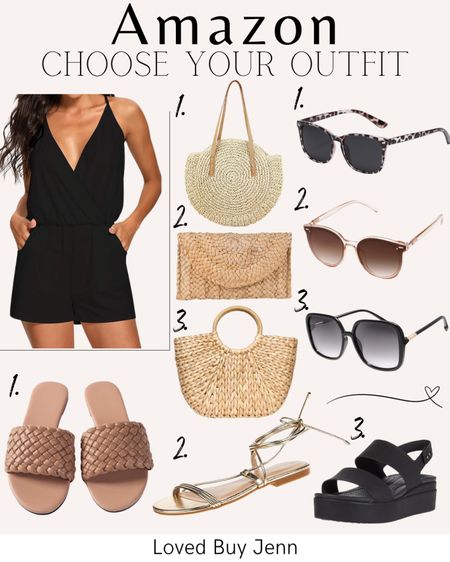 Which accessories would you choose!

Sunglasses
Romper
Straw bag
Neutral bag
Nude slides
Gold sandals
Croc platform sandals
Black sandals
Summer outfit
Date night
Summer party outfit
Casual outfit 

#LTKfindsunder50 #LTKover40 #LTKSeasonal