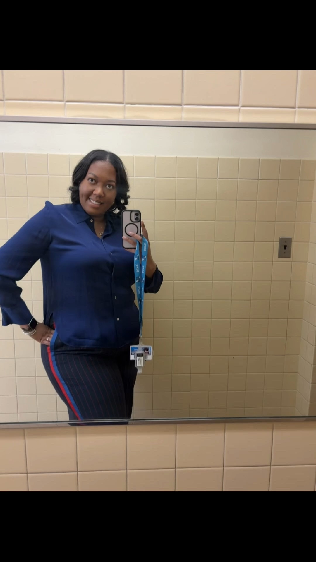 Serving strategy… with a side of style. Back by popular request.  The bathroom selfie 😆 
#OOTD #outfitinspo 

#LTKootd