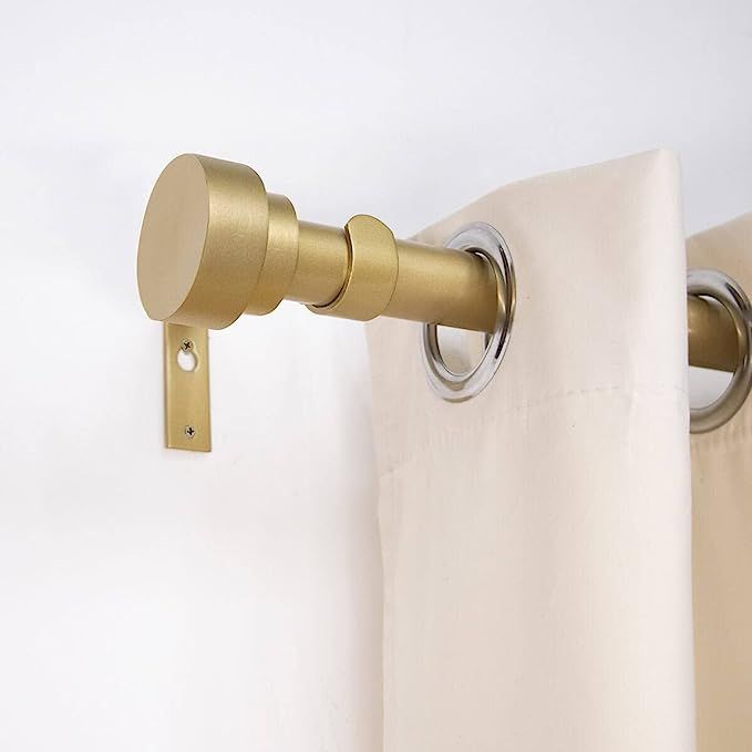 Time Forest Heavy Duty Curtain Rods for Windows 48 to 84 Inch,Modern Design,Light Gold | Amazon (US)