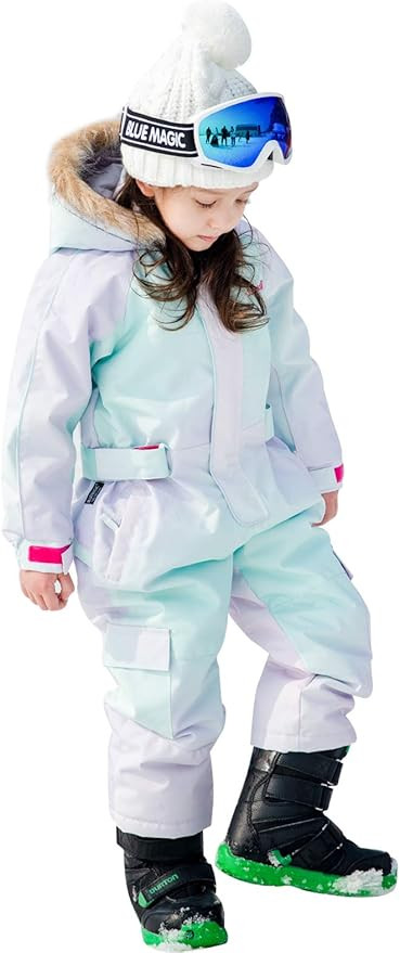 Kids Girls Boys Waterproof Colorful One Piece Snowsuits Coveralls Ski Suits Jackets Winter Jumpsu... | Amazon (US)