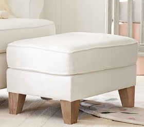 Wingback Upholstered Ottoman | Pottery Barn Kids