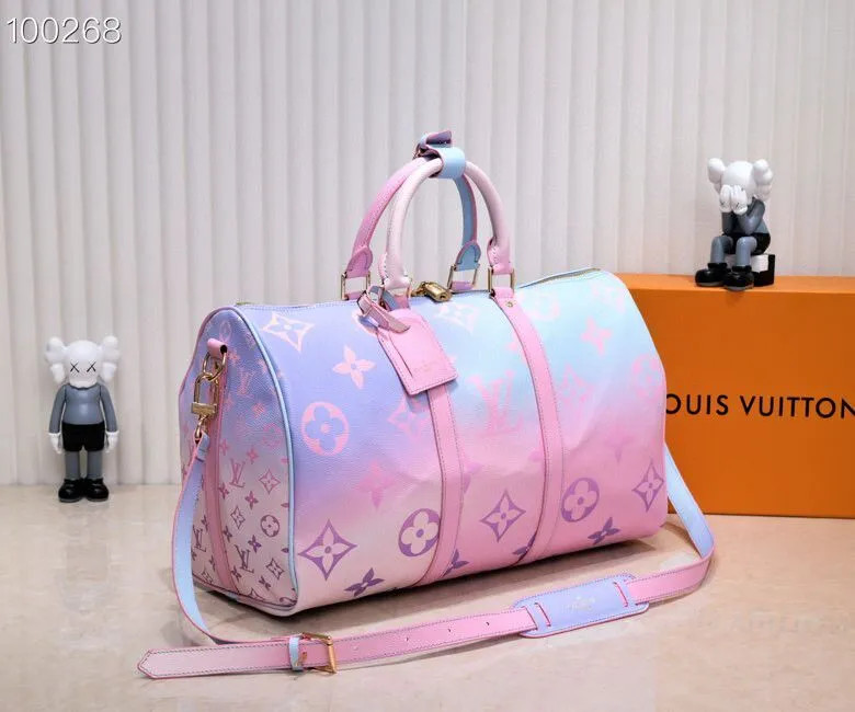L V Dupe Designer Travel Clutch On Luggage Bag Pouches Men Basketball Totes Keepall 45cm 50cm 55c... | DHGate