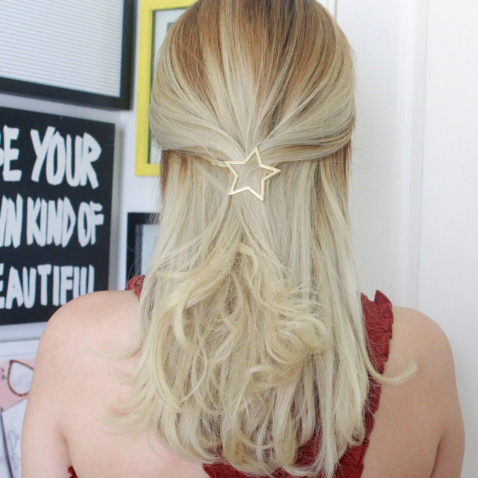 Star Hair Clip- Gold Hair Clip, Barrette, Boho Hair, Bohemian | Etsy (US)