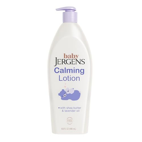 Jergens Baby Calming Lotion, Baby Calming Lotion, Lavender Baby Lotion, Baby Moisturizer with Shea Butter and Lavender Oil, 16.8 Fl Oz | Amazon (US)