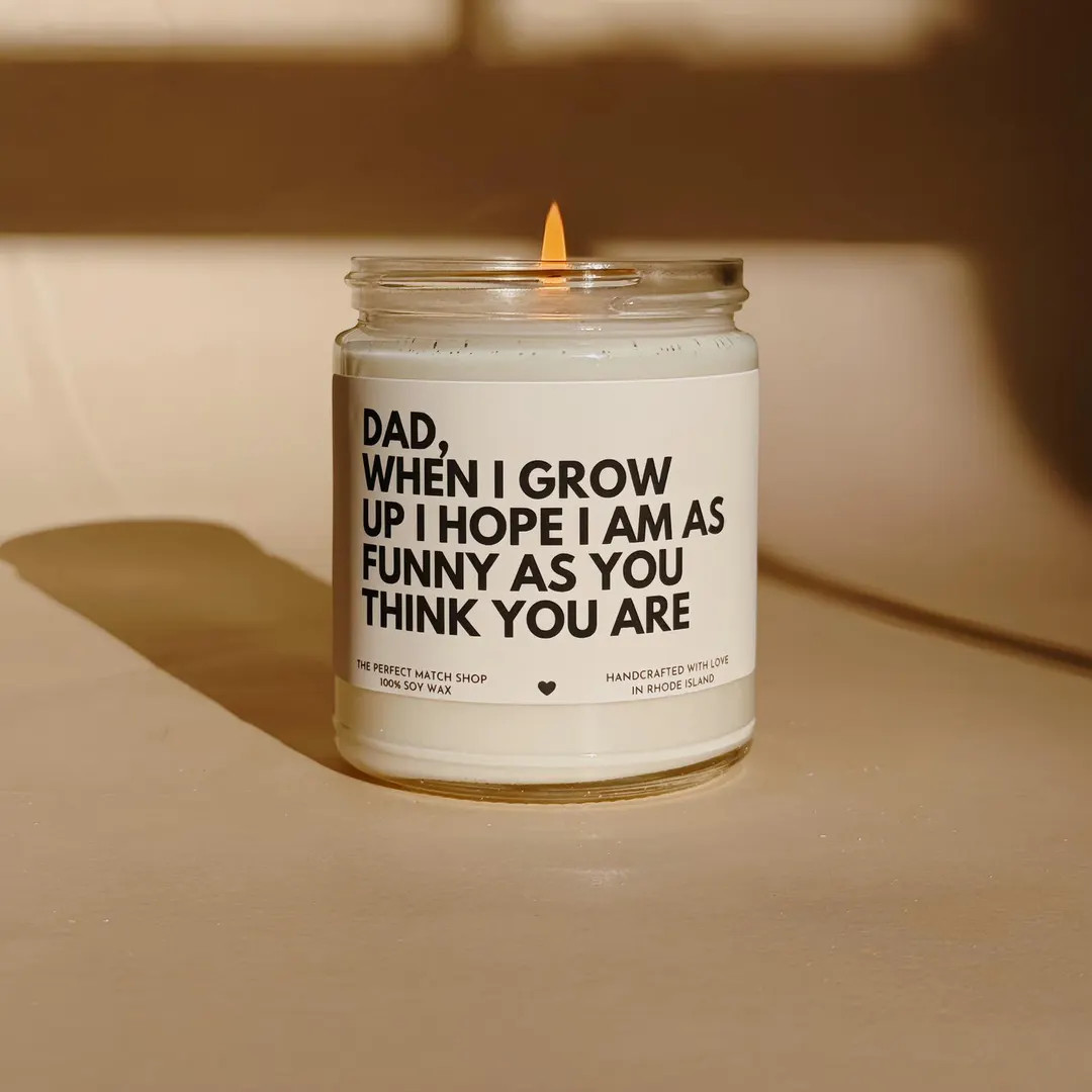Dad When I Grow up Funny Candle Fathers Day Gift Happy Fathers Day Gift From Daughter Gift From S... | Etsy (Global)
