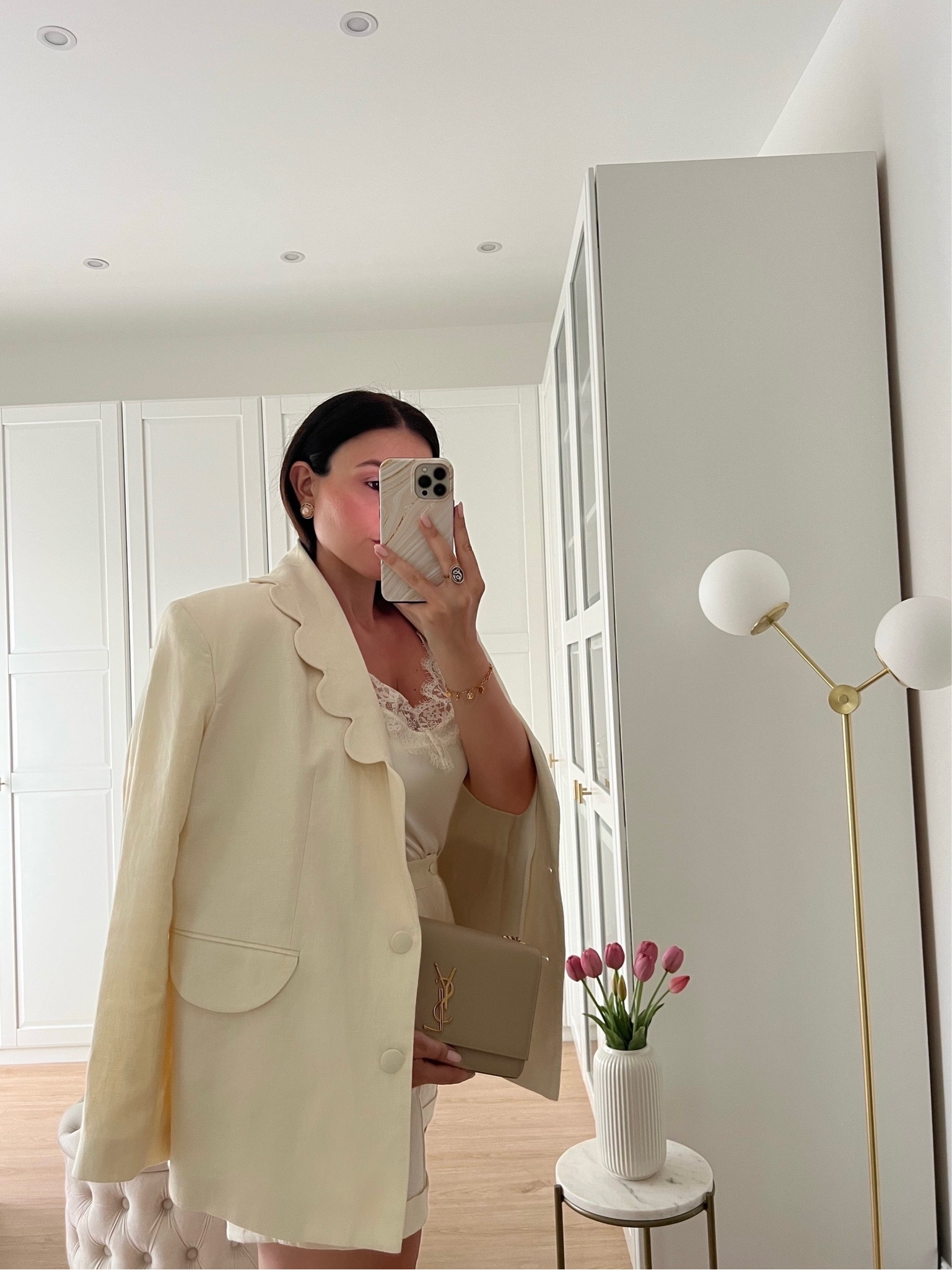 Blazer and satin dress outfit 🤍

Outfit inspiration, summer style, Saint Laurent, borsa a spalla Kate medium in pelle, MyTheresa, blazer monopetto Sleeper, Farfetch, Italia. 

#LTKstyletip #LTKeurope #LTKSeasonal