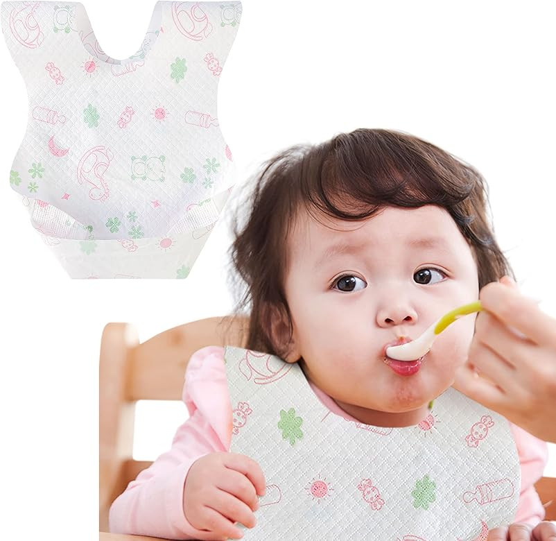 Individual packed Baby Bibs – Pack of 50 Disposable Bibs for 6 Months and Up – 3-Layer Protec... | Amazon (US)