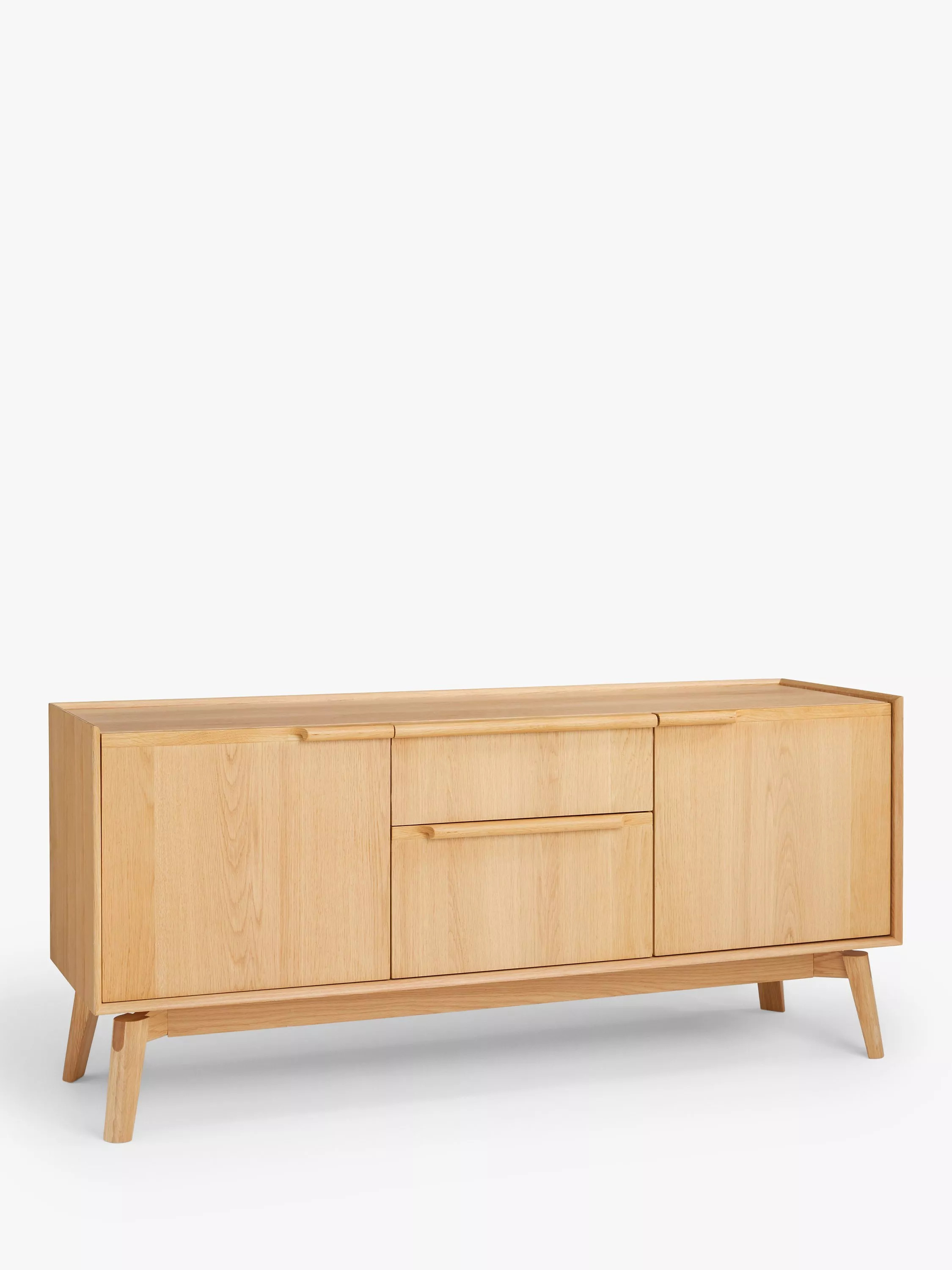 John Lewis Notch 2 Door, 2 Drawer Sideboard, Oak | John Lewis (UK)