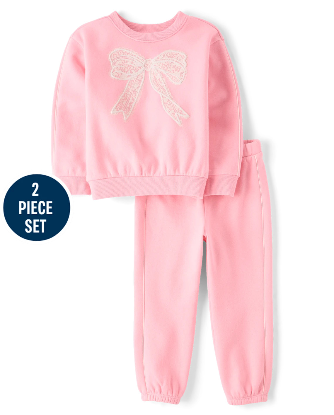Toddler Girls Puff Graphic Premium Fleece 2-Piece Outfit Set - pink | The Children's Place