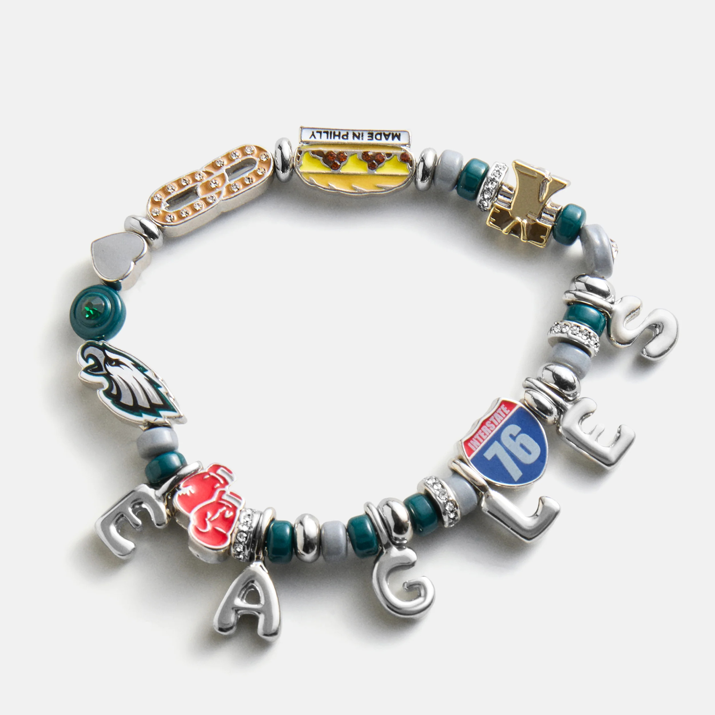 NFL Beaded Charm Bracelet - Philadelphia Eagles | BaubleBar