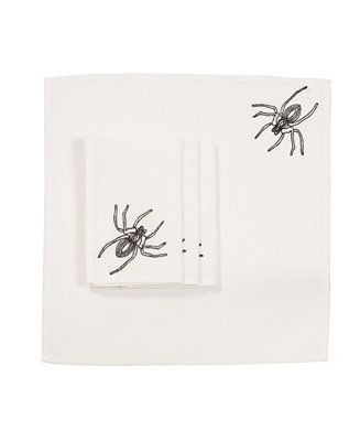 Manor Luxe Halloween Spider Web Napkins - Set of 4 & Reviews - Table Linens - Dining - Macy's | Macys (US)